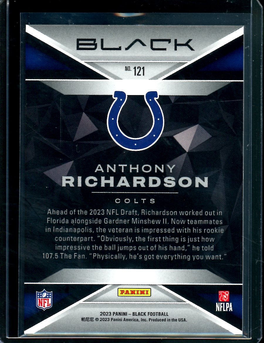 2023 Panini Black Anthony Richardson Rookie /75 Colts - Trading Card Market