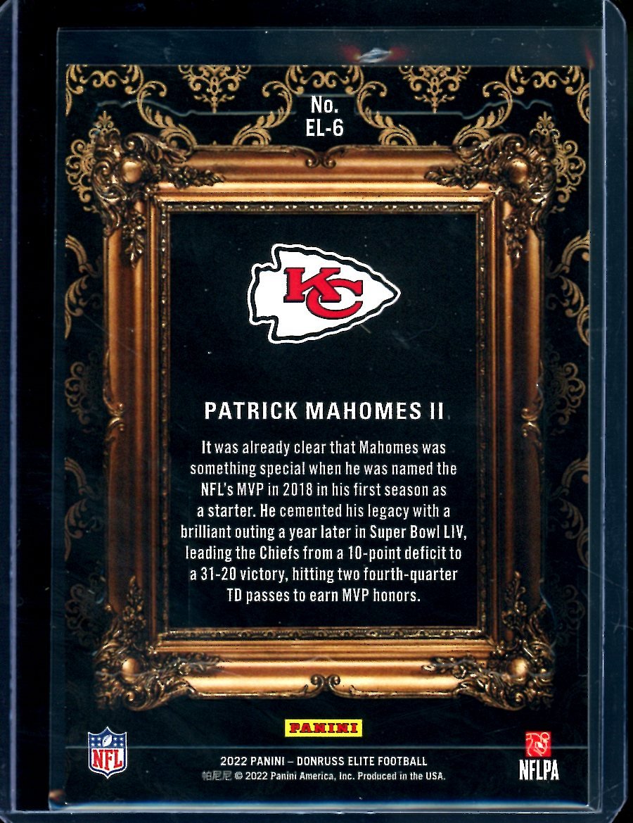 2022 Panini Elite Patrick Mahomes Elitist /10 Chiefs - Trading Card Market