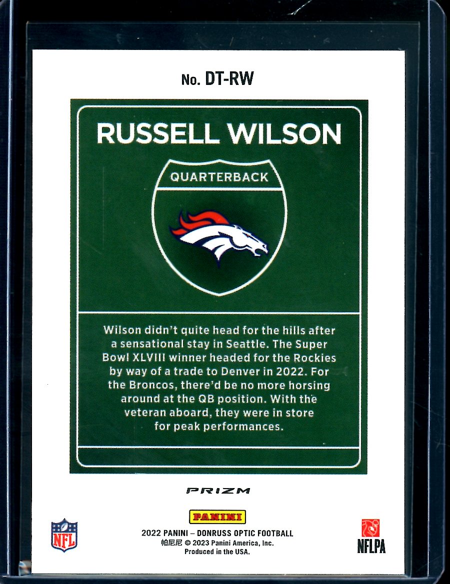 2022 Panini Optic Russell Wilson Downtown SSP Broncos