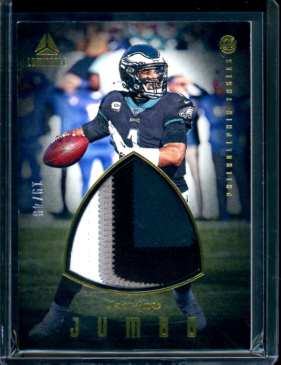 2022 Panini Luminance Jalen Hurts Jumbo Patch /49 Eagles