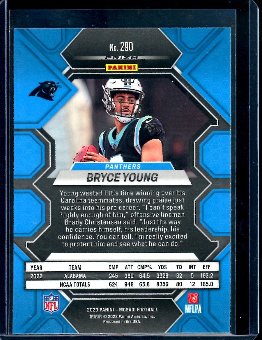 2023 Panini Mosaic Bryce Young Rookie Mosaic Panthers - Trading Card Market