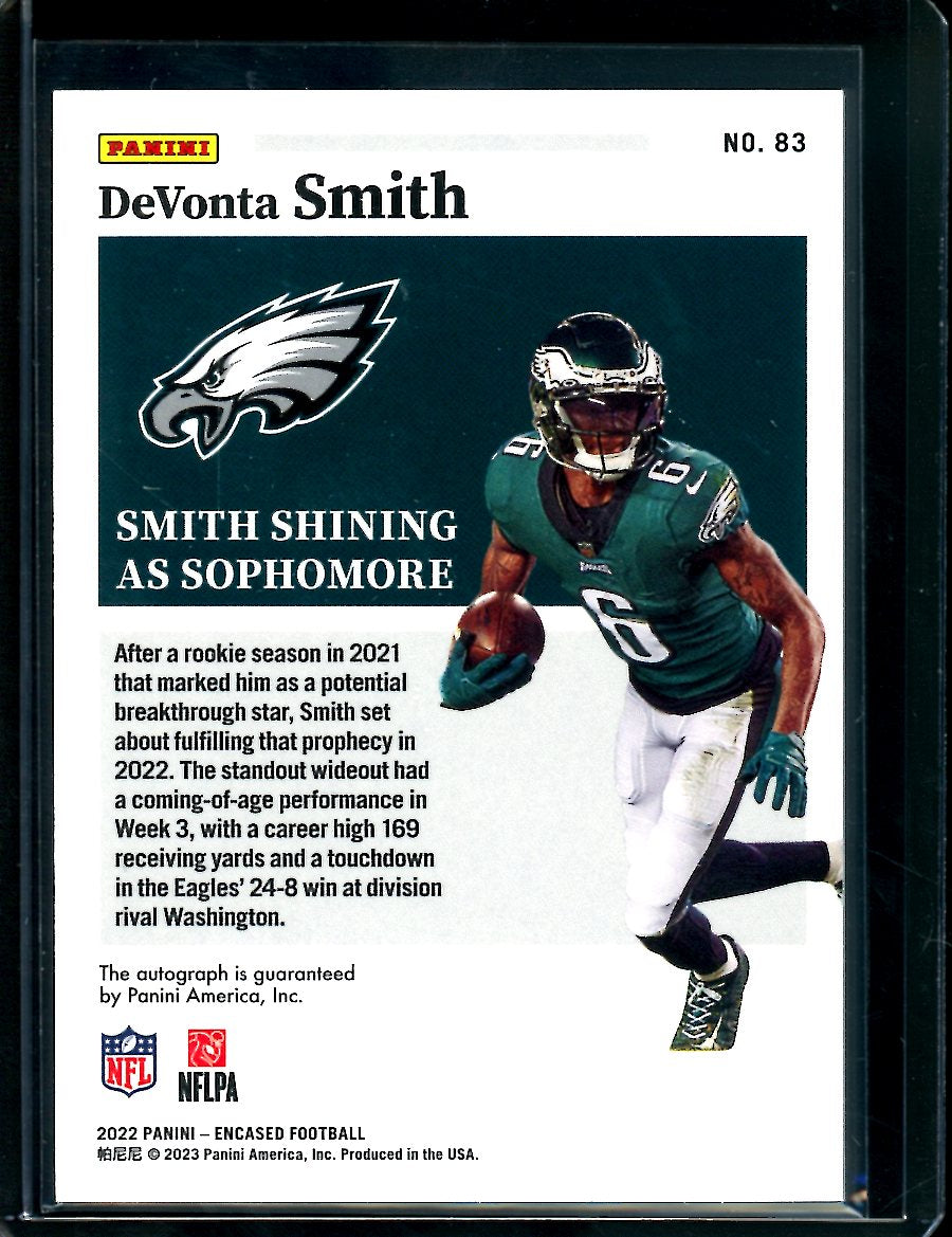 2022 Panini Encased DeVonta Smith Auto /20 Eagles