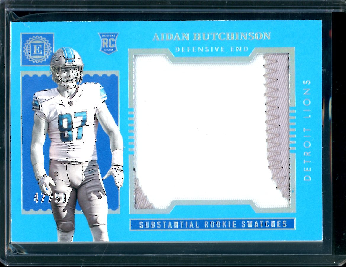 2022 Panini Encased Aidan Hutchinson Rookie Patch /50 Lions