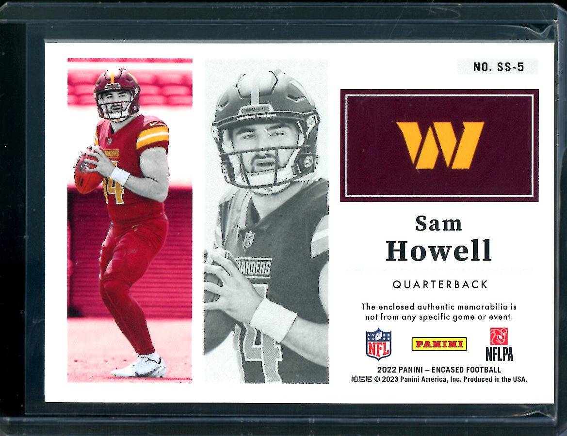2022 Panini Encased Sam Howell Rookie Patch /50 Commanders