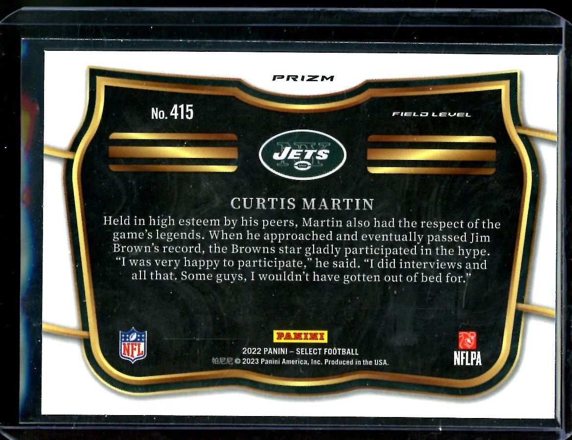 2022 Panini Select Curtis Martin Cosmic Fieldlevel Jets - Trading Card Market