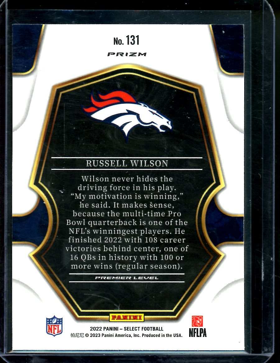 2022 Panini Select Russell Wilson Cosmic Premier Level Broncos