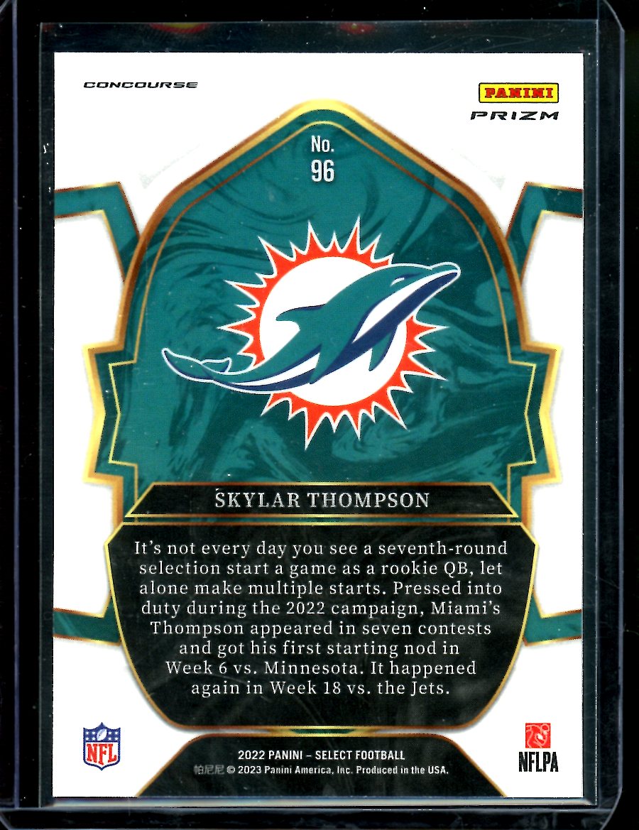 2022 Panini Select Skylar Thompson Rookie Cosmic Concourse Dolphins