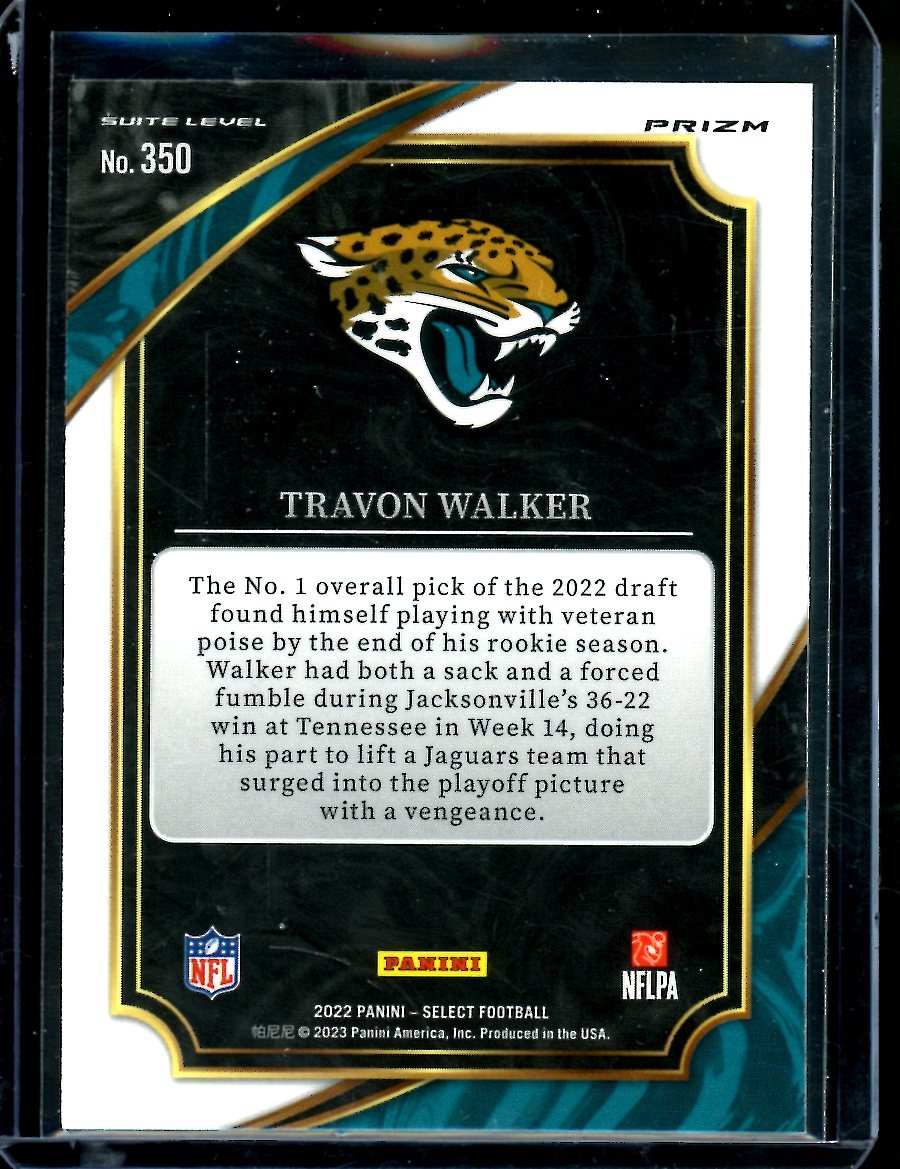 2022 Panini Select Travon Walker Rookie Cosmis Suite Level Jaguars - Trading Card Market