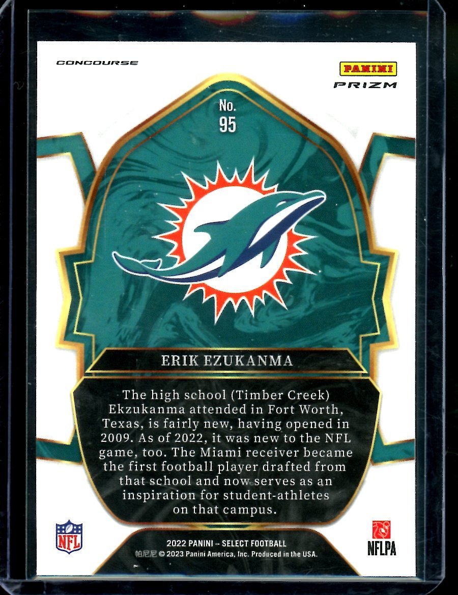 2022 Panini Select Erik Ezukanma Rookie Concourse Cosmic Dolphins - Trading Card Market
