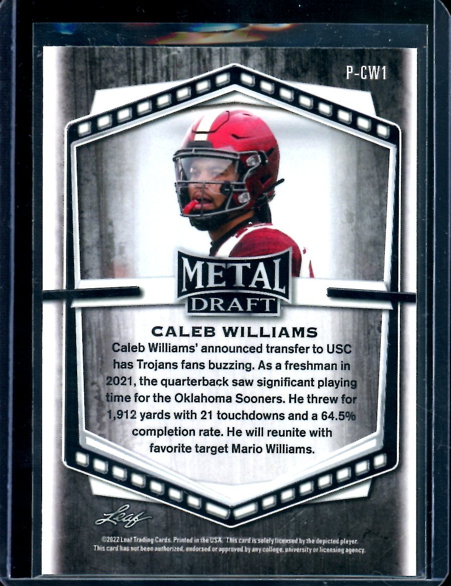 2022 Leaf Metal Draft Caleb Williams Mojo USC - Trading Card Market
