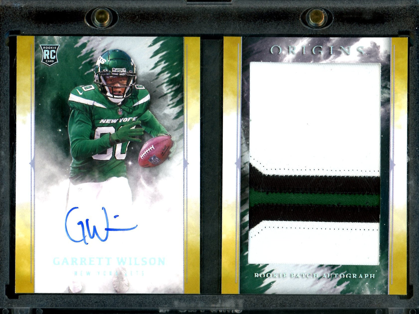 2022 Panini Origins Garrett Wilson Rookie RPA Booklet Gold /25 Jets