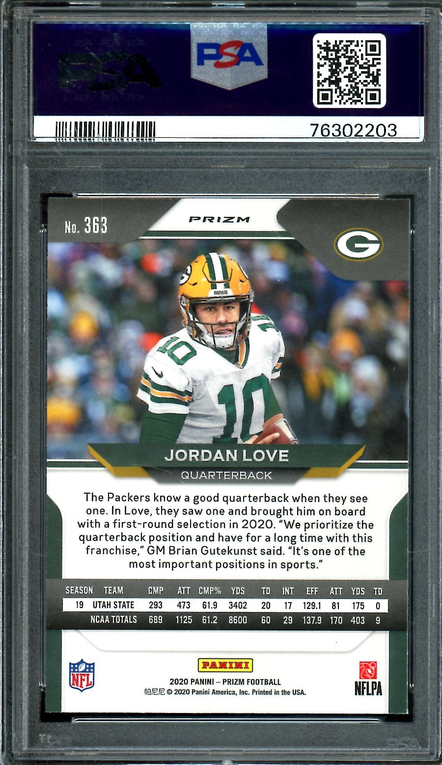 2020 Panini Prizm Jordan Love Rookie Red White Blue PSA 10 Packers - Trading Card Market