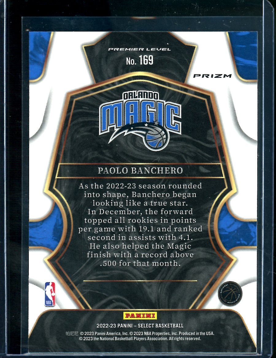2022 - 23 Panini Select Paolo Banchero Rookie Red White Blue Magic - Trading Card Market