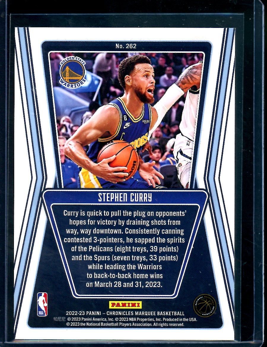2022 - 23 Panini Chronicles Marquee Stephen Curry Orange /75 Warriors - Trading Card Market