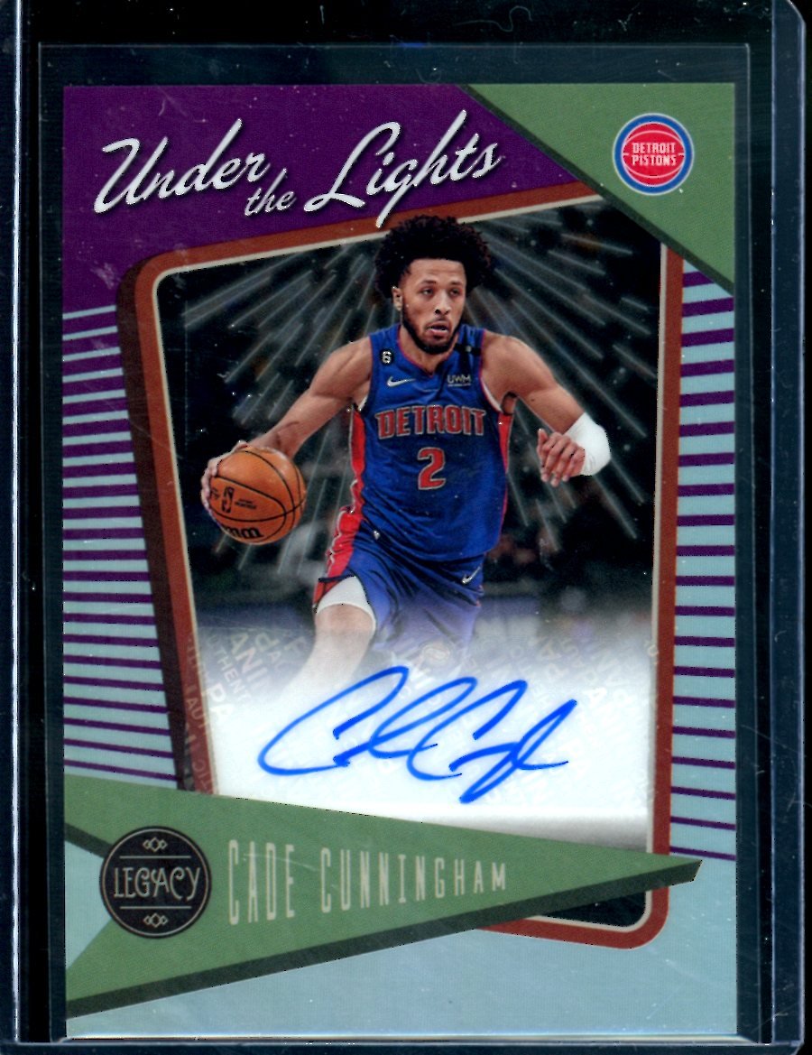 2022-23 Panini Chronicles Legacy Cade Cunningham Under the Lights Auto /49 Pistons