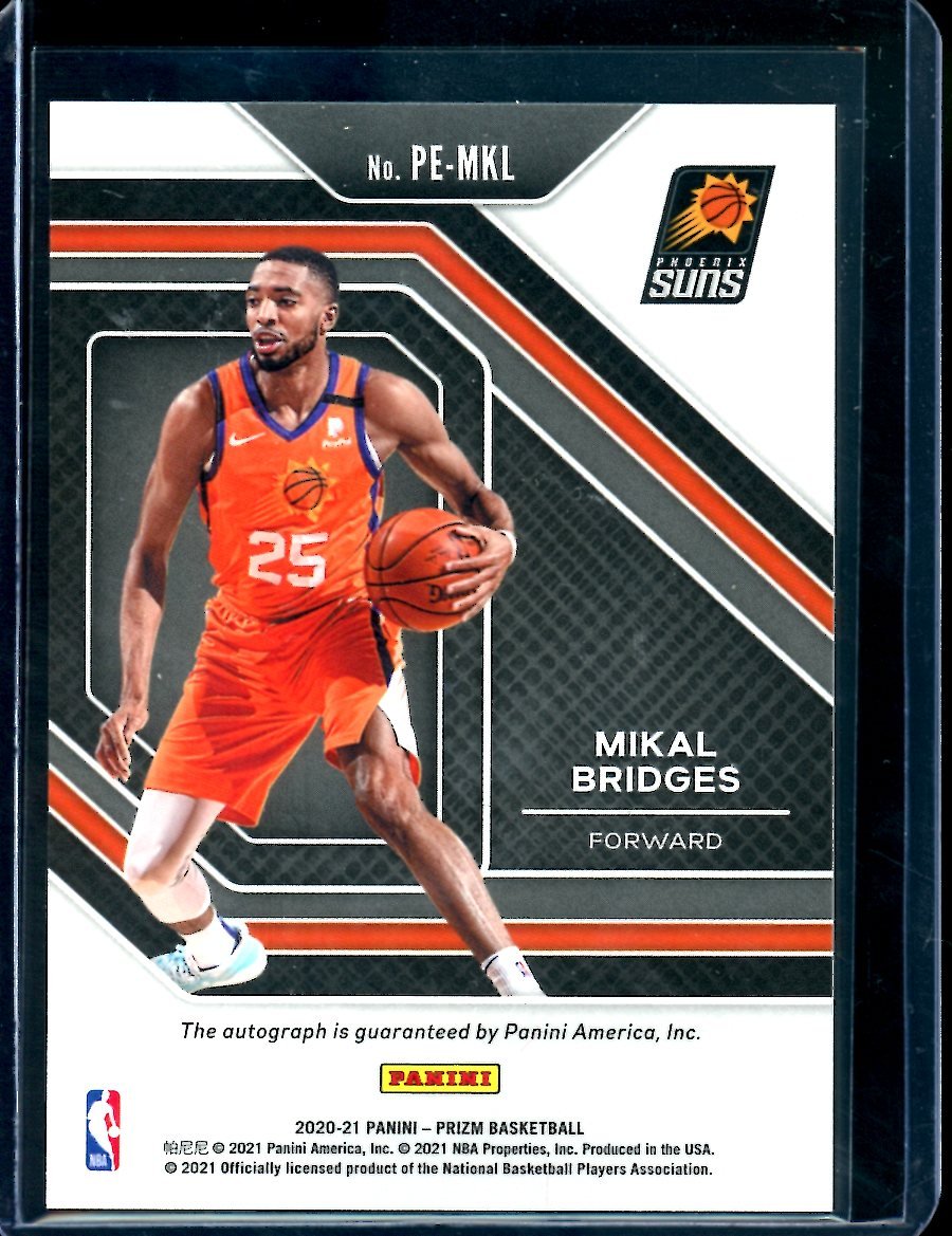 2020 - 21 Panini Prizm Mikal Bridges Penmanship Auto Suns - Trading Card Market