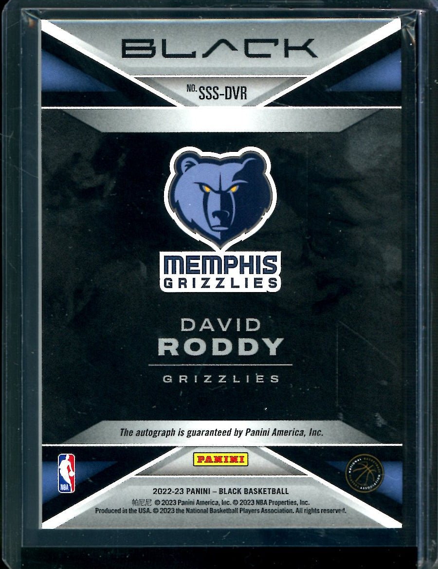 2022 - 23 Panini Black David Roddy Rookie Smoke Show Auto /25 Grizzlies - Trading Card Market