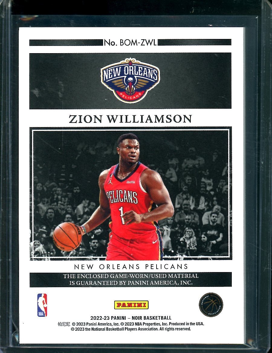 2022-23 Panini Noir Zion Williamson Box Office Patch /99 Pelicans