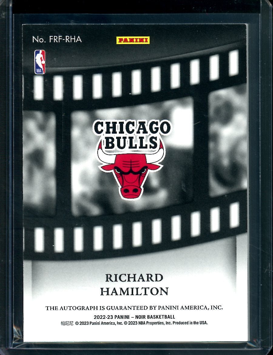 2022 - 23 Panini Noir Richard Hamilton Freeze Frame Signatures /99 Bulls - Trading Card Market