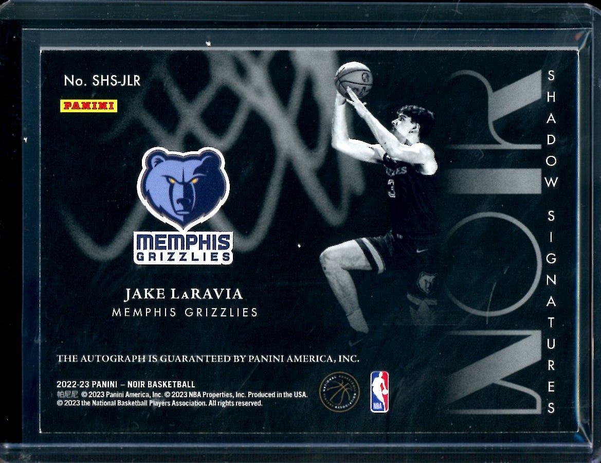 2022 - 23 Panini Noir Jake LaRavia Rookie Shadow Signatures Gold /25 Grizzlies - Trading Card Market