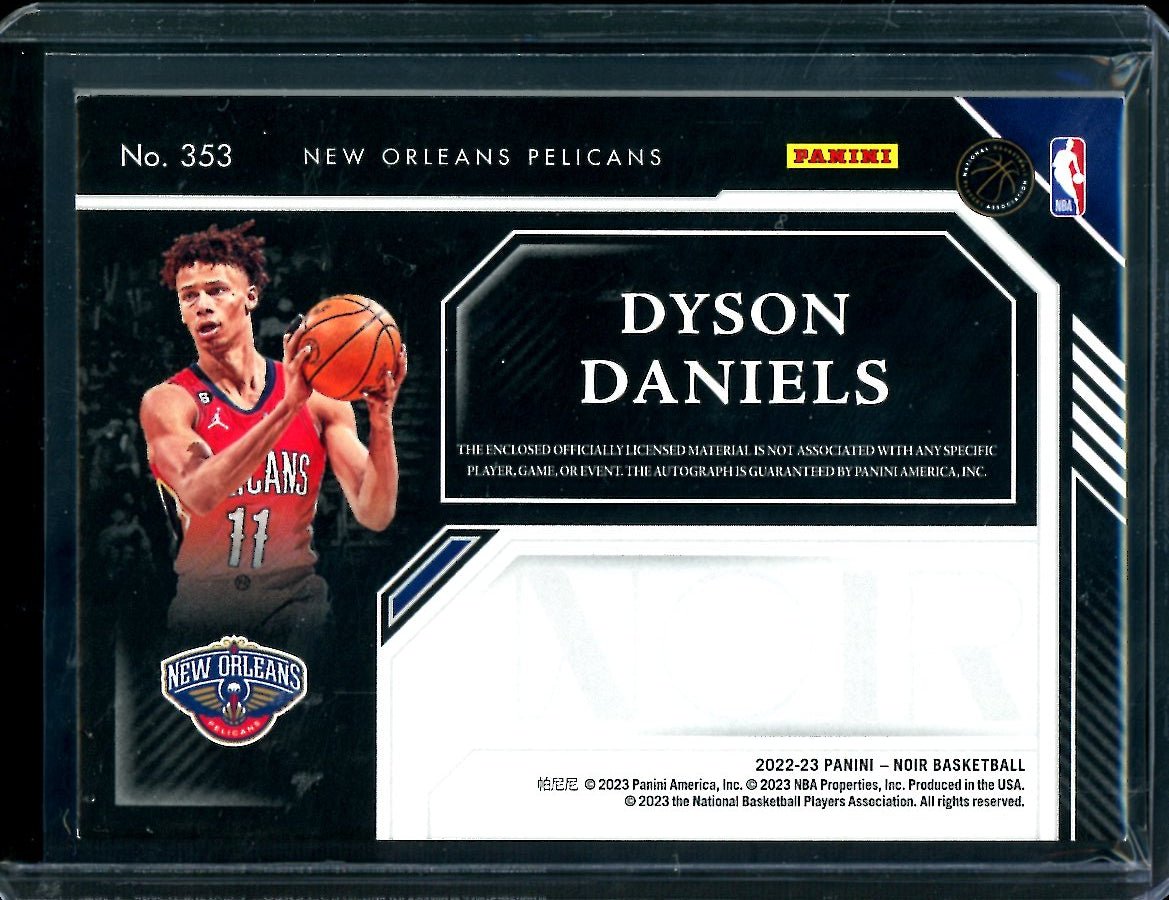 2022 - 23 Panini Noir Dyson Daniels Rookie RPA /99 Pelicans - Trading Card Market