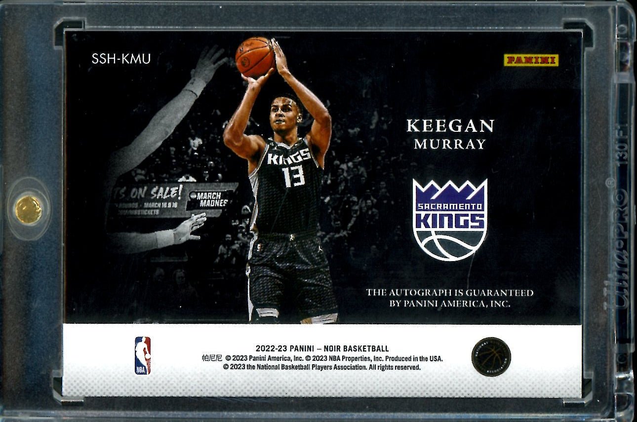 2022-23 Panini Noir Keegan Murray Rookie Spotlight Signatures Auto /99 Kings