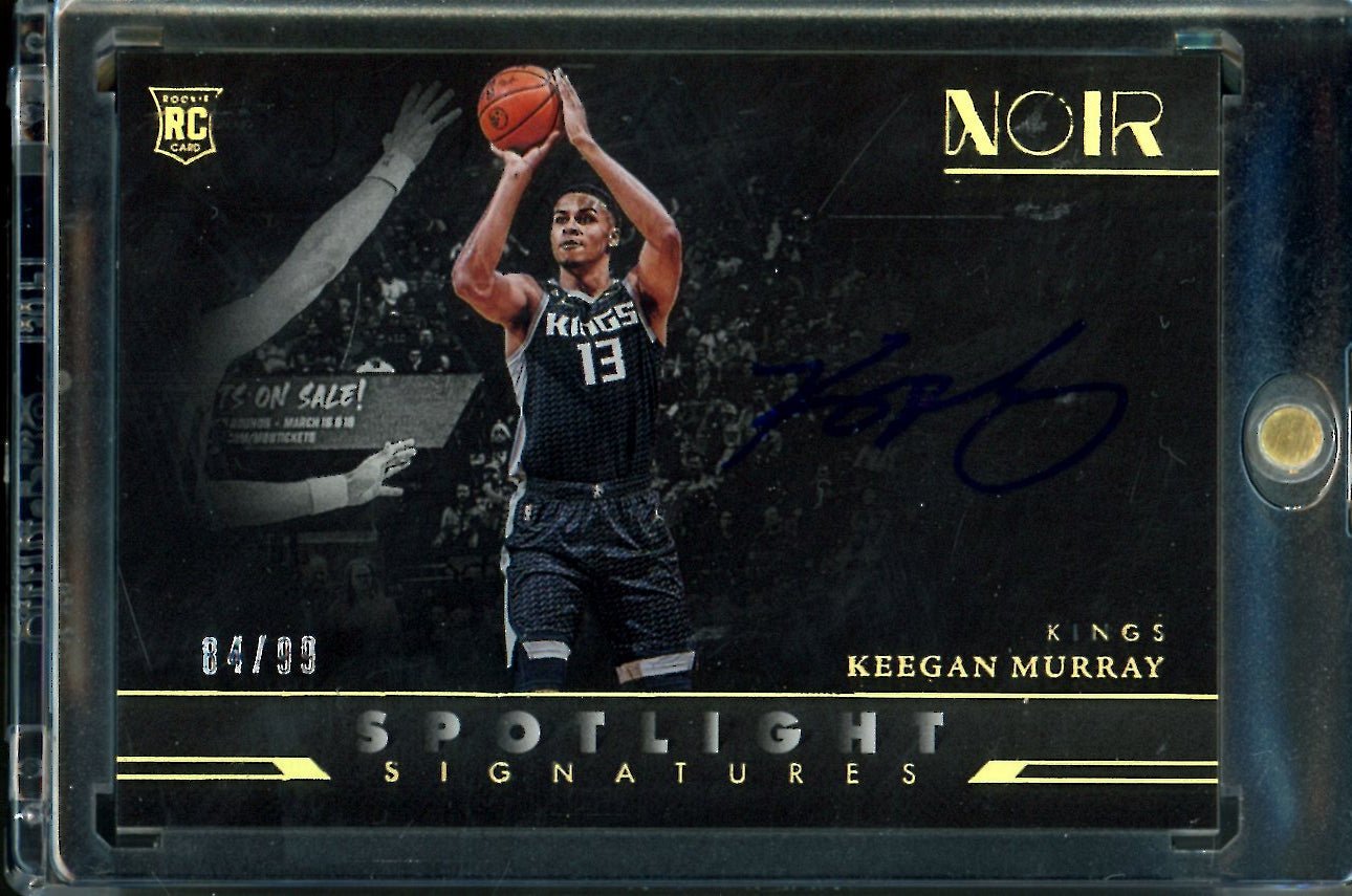 2022-23 Panini Noir Keegan Murray Rookie Spotlight Signatures Auto /99 Kings
