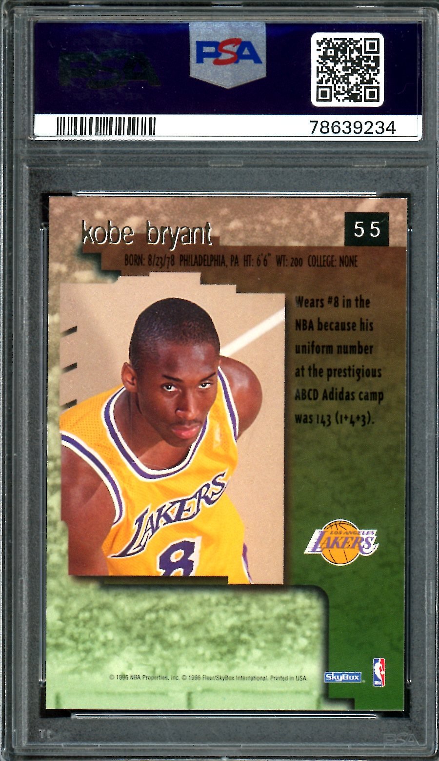 1996 Fleer Skybox Premium Kobe Bryant Rookie PSA 7 Lakers - Trading Card Market