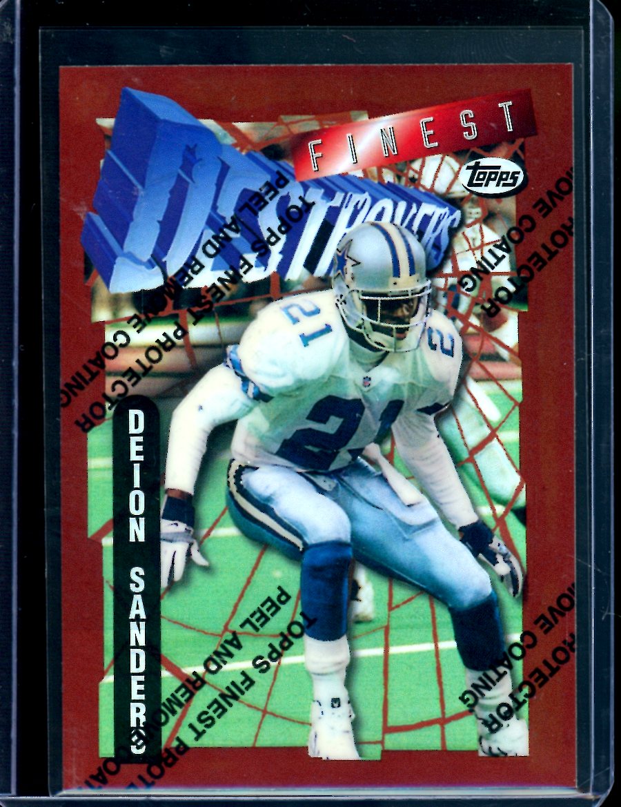 1996 Topps Finest Deion Sanders Refractor Cowboys