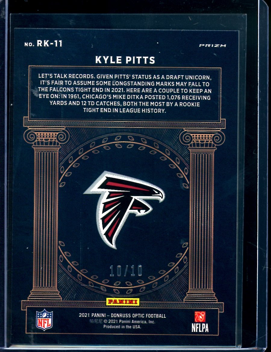 2021 Panini Optic Kyle Pitts Rookie Kings Gold /10 Falcons - Trading Card Market