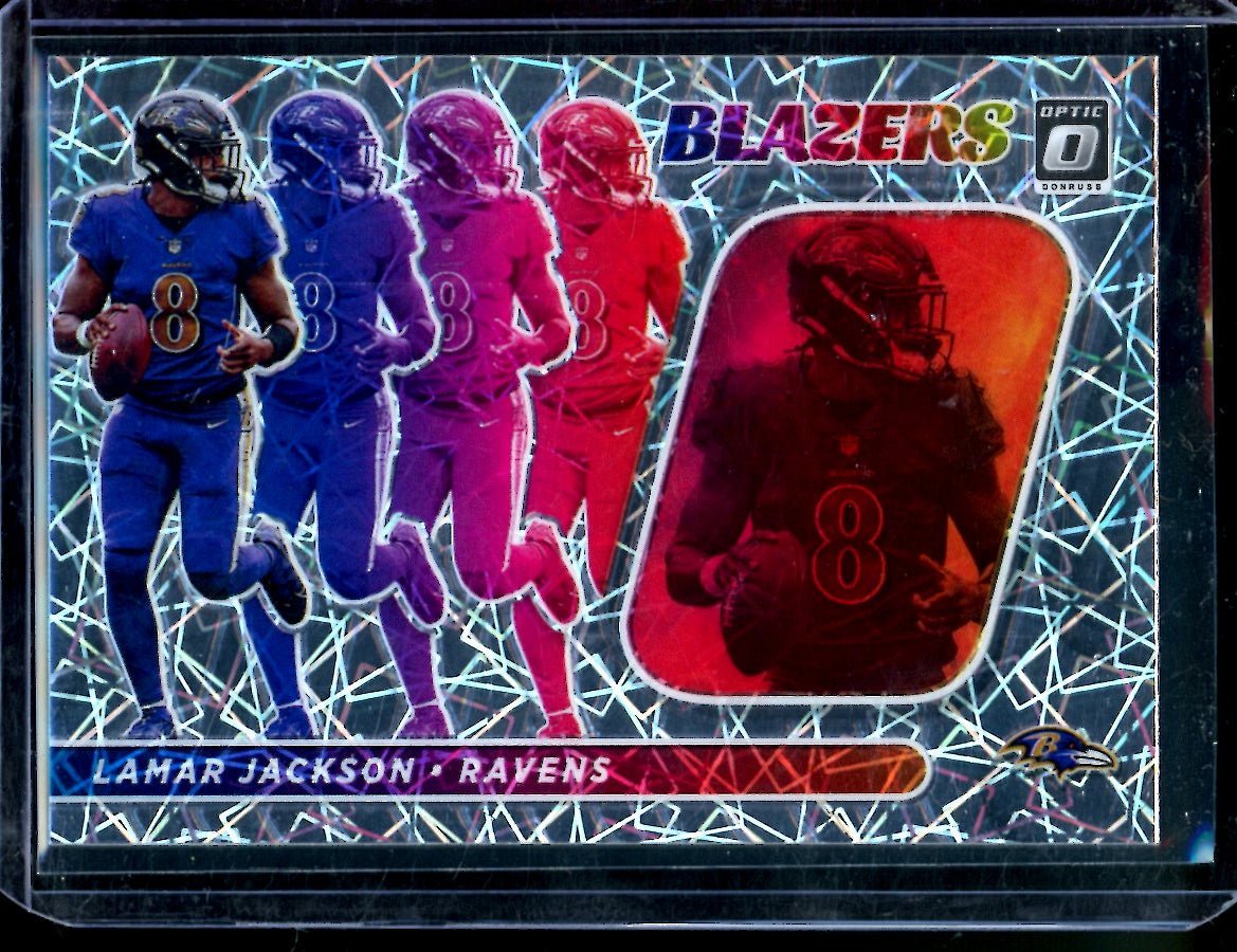 2022 Panini Optic Lamar Jackson Blazers SP Ravens