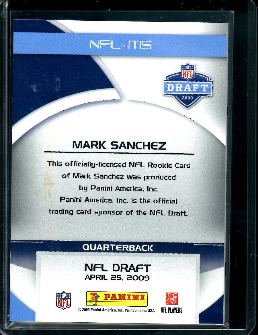 2009 Panini NFL Draft Mark Sanchez Rookie NFL Shield RPA Jets