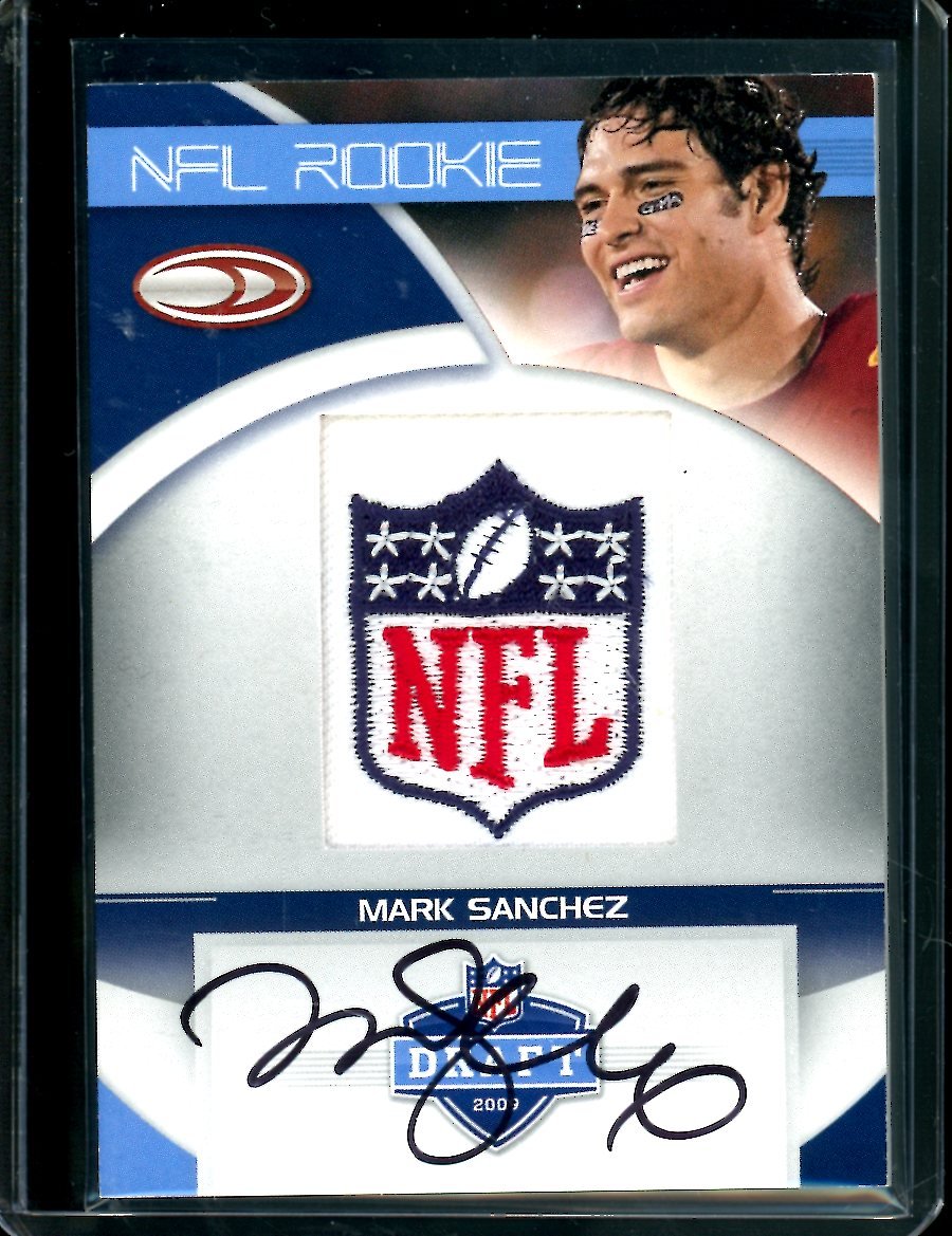 2009 Panini NFL Draft Mark Sanchez Rookie NFL Shield RPA Jets
