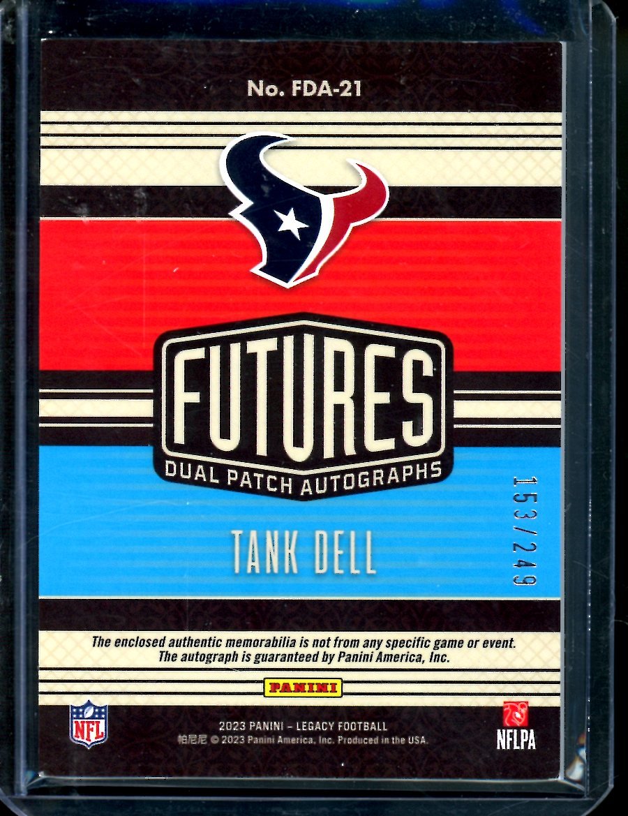 2023 Panini Legacy Tank Dell Rookie RPA /249 Texans - Trading Card Market