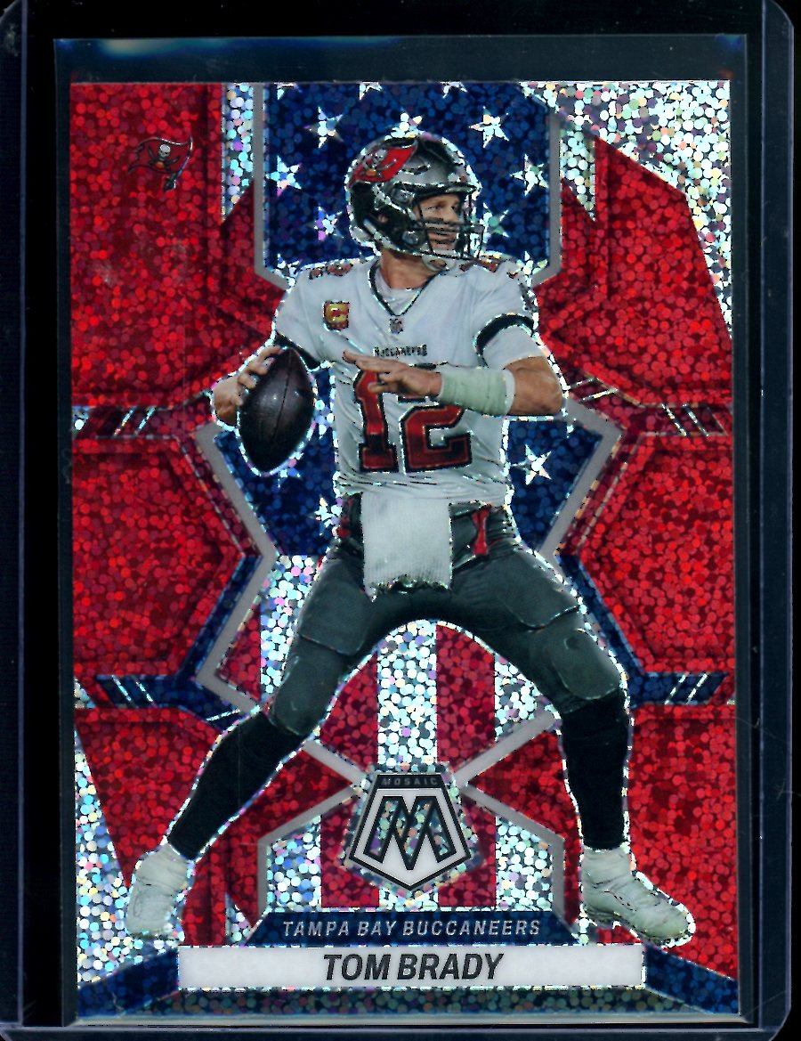 2022 Panini Mosaic Tom Brady National Pride Red Speckle Buccaneers