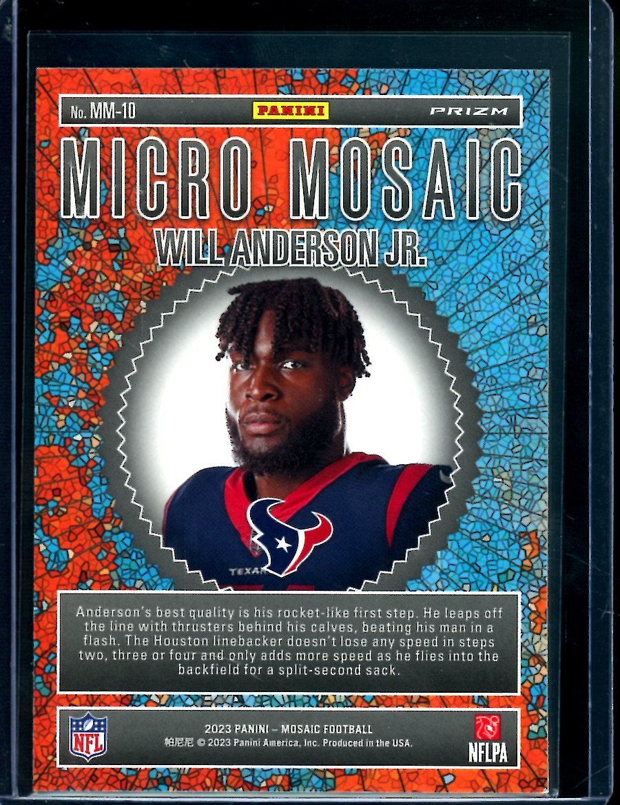 2023 Panini Mosaic Will Anderson Jr. Rookie Micro Mosaic SSP Texans - Trading Card Market