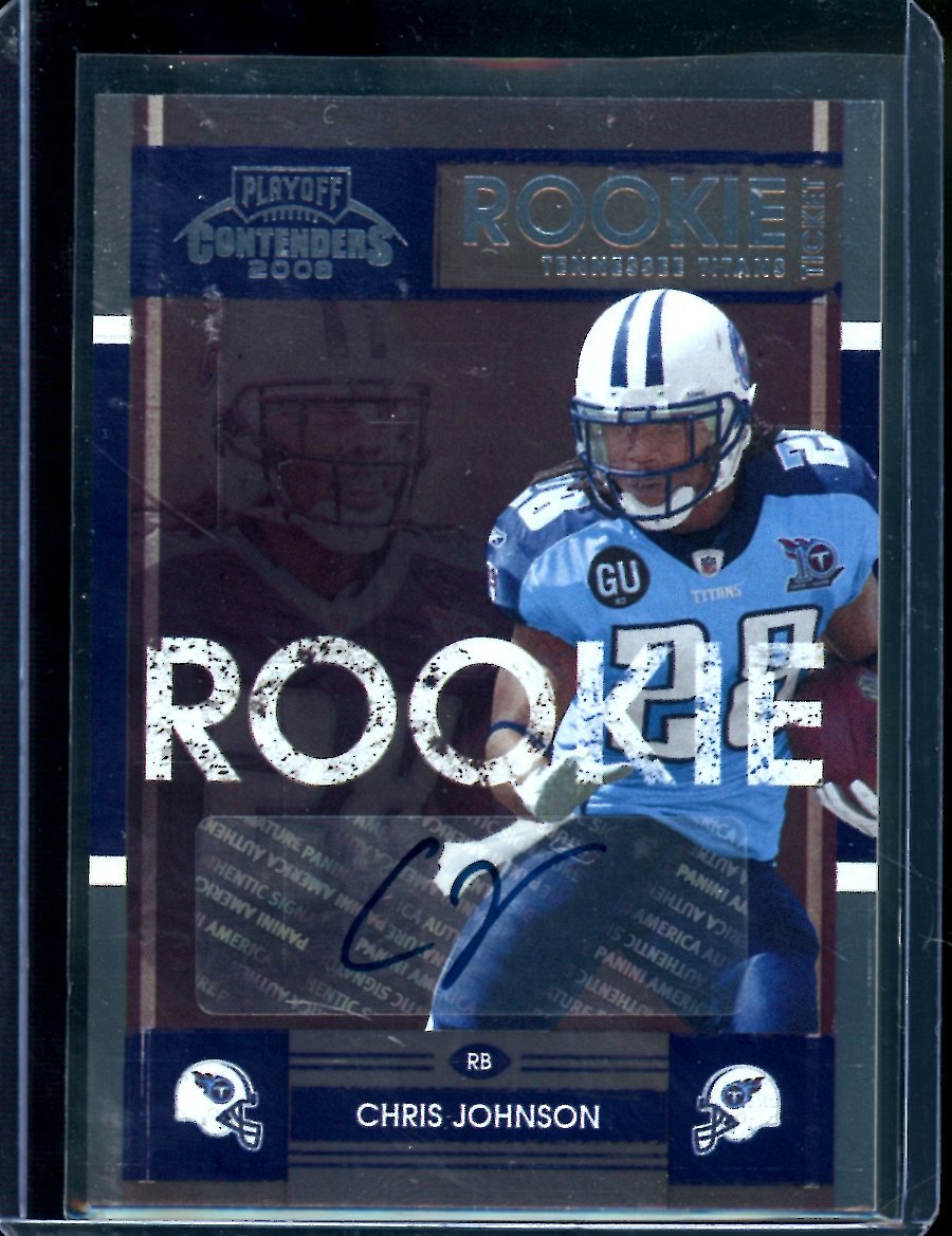 2008 Panini Contenders Chris Johnson Rookie Ticket Auto Titans - Trading Card Market
