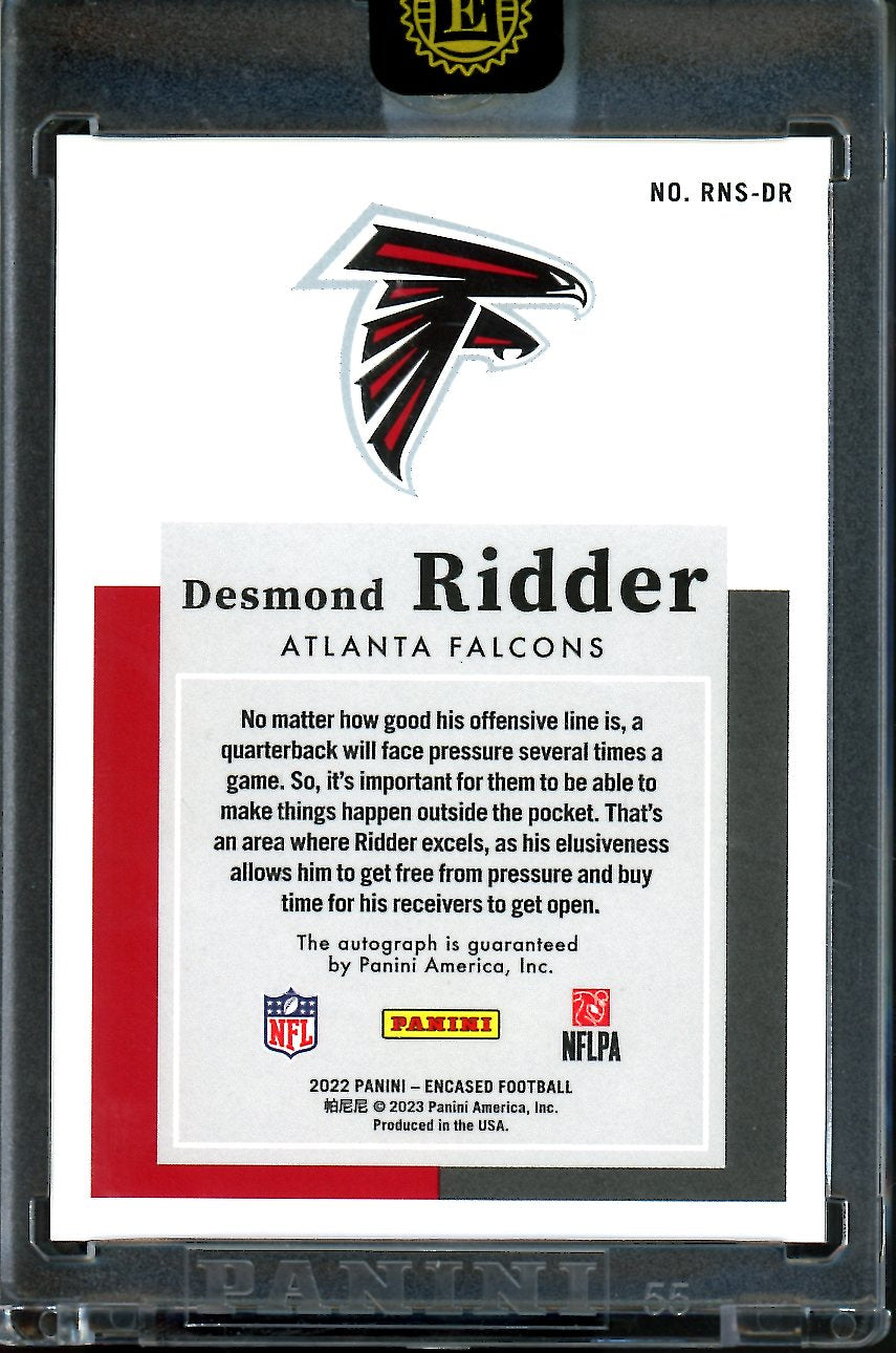 2022 Panini Encased Desmond Ridder Rookie Notable Signatures Auto /99 Falcons