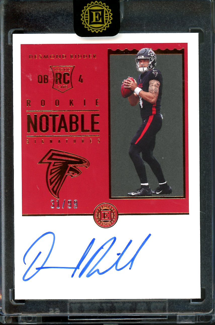 2022 Panini Encased Desmond Ridder Rookie Notable Signatures Auto /99 Falcons