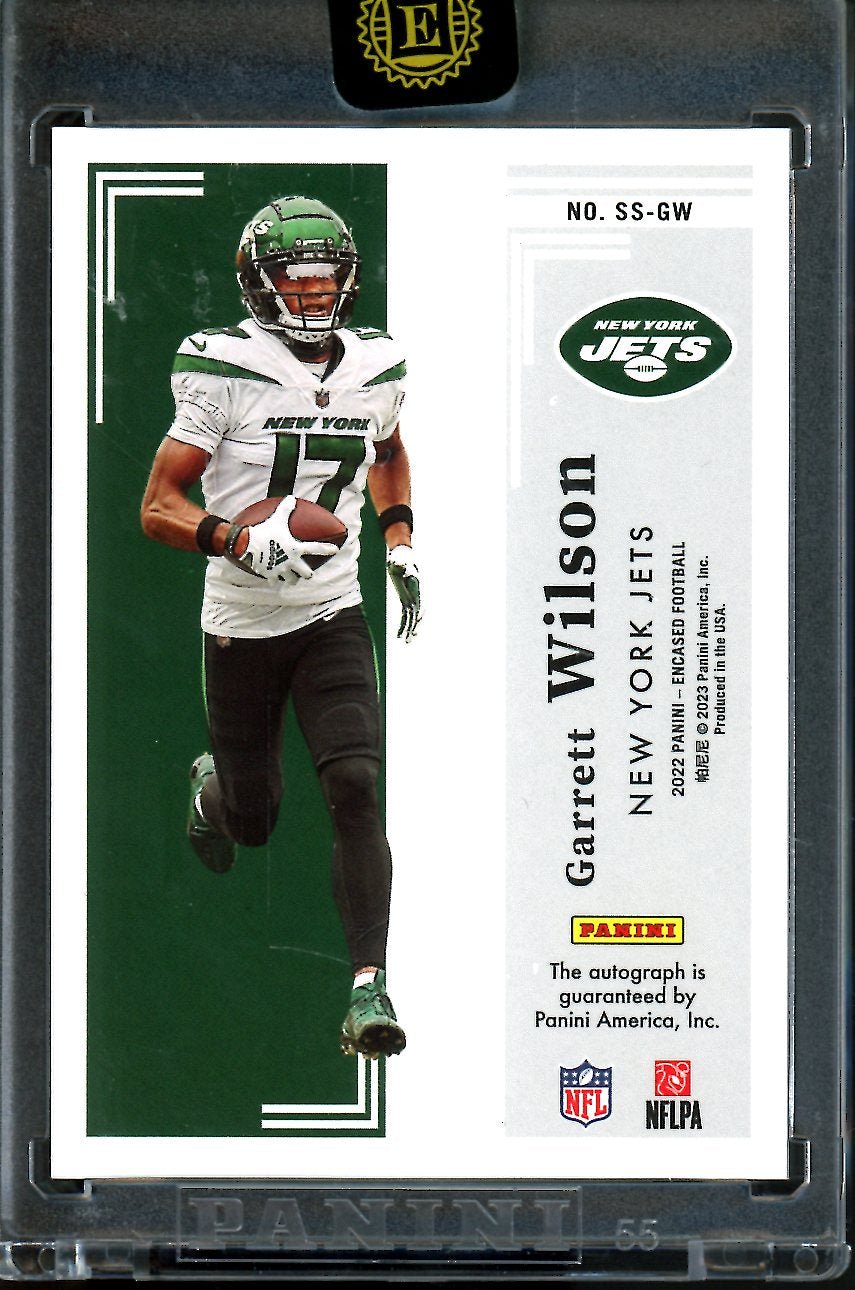 2022 Panini Encased Garrett Wilson Rookie Scripted Signatures Auto /99 Jets