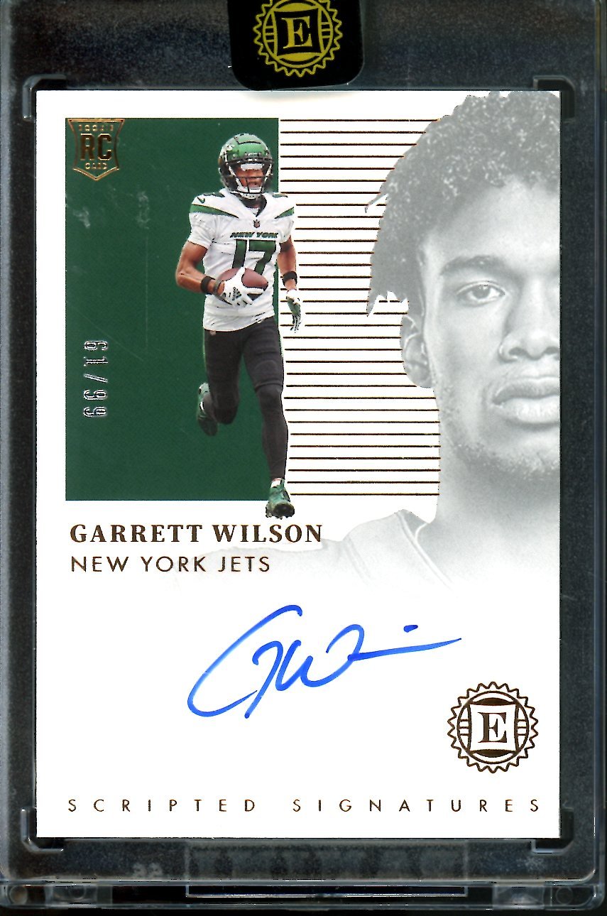 2022 Panini Encased Garrett Wilson Rookie Scripted Signatures Auto /99 Jets