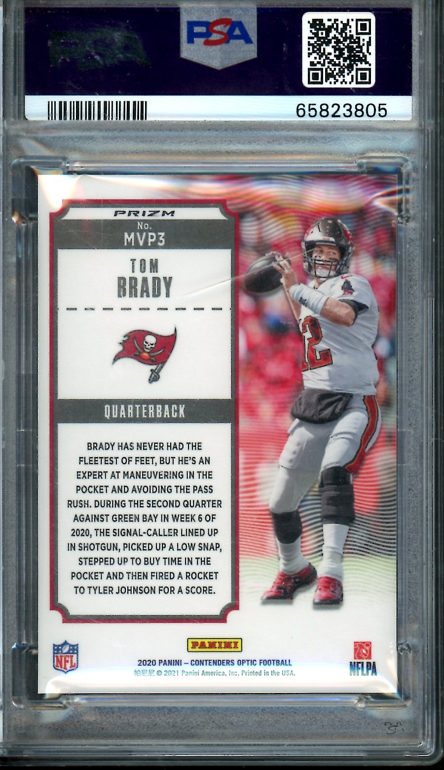 2020 Panini Contenders Optic Tom Brady MVP Contenders PSA 9 Buccaneers - Trading Card Market