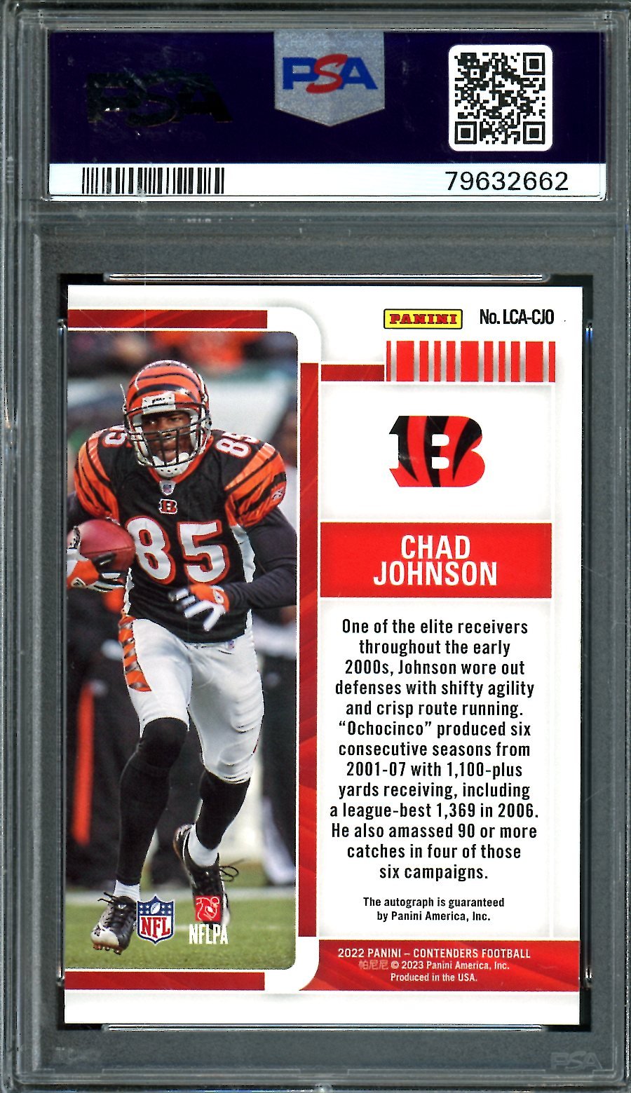 2022 Panini Contenders Chad Johnson Legendary Contenders Gold Autograph /10 PSA 10 Bengals - Trading Card Market