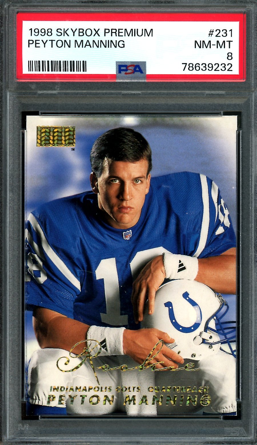 1998 Fleer Skybox Premium Peyton Manning Rookie PSA 8 Colts - Trading Card Market