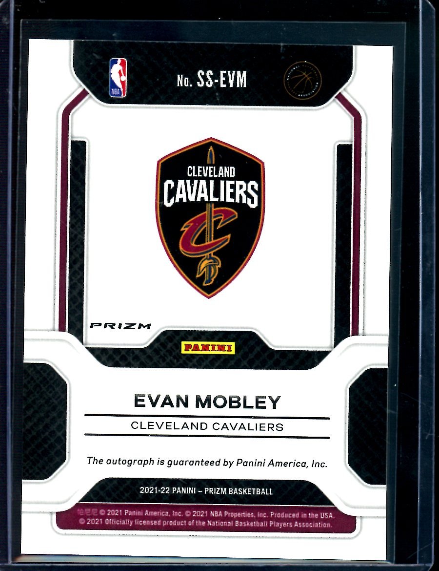 2021/22 Panini Prizm Evan Mobley Sensational Signatures autograph Red Choice Cavaliers - Trading Card Market