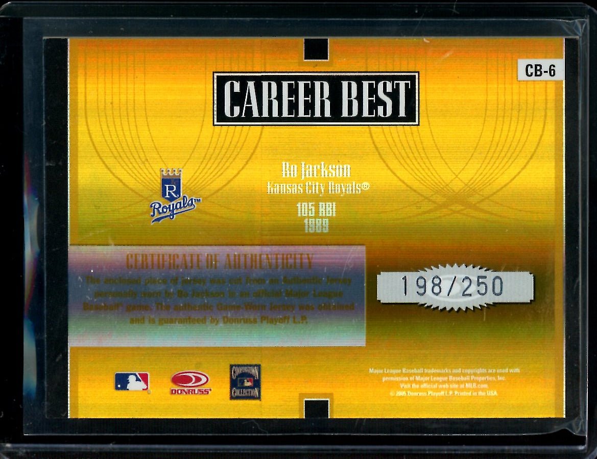 2005 Donruss Elite Bo Jackson Gold Patch /250 Royals - Trading Card Market