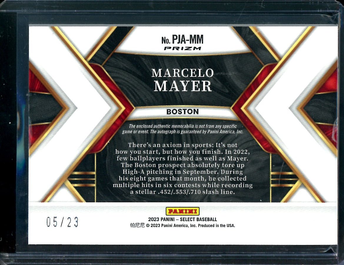 2023 Panini Select Marcelo Mayer Rookie Cracked Ice RPA /23 Red Sox - Trading Card Market