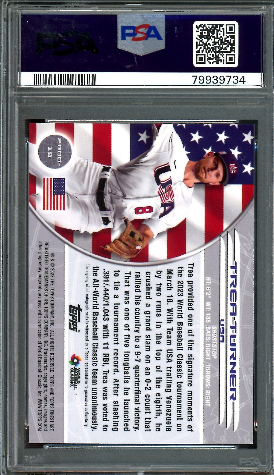 2023 Topps Finest Trea Turner World's Finest Autograph /99 PSA 10 Phillies - Trading Card Market