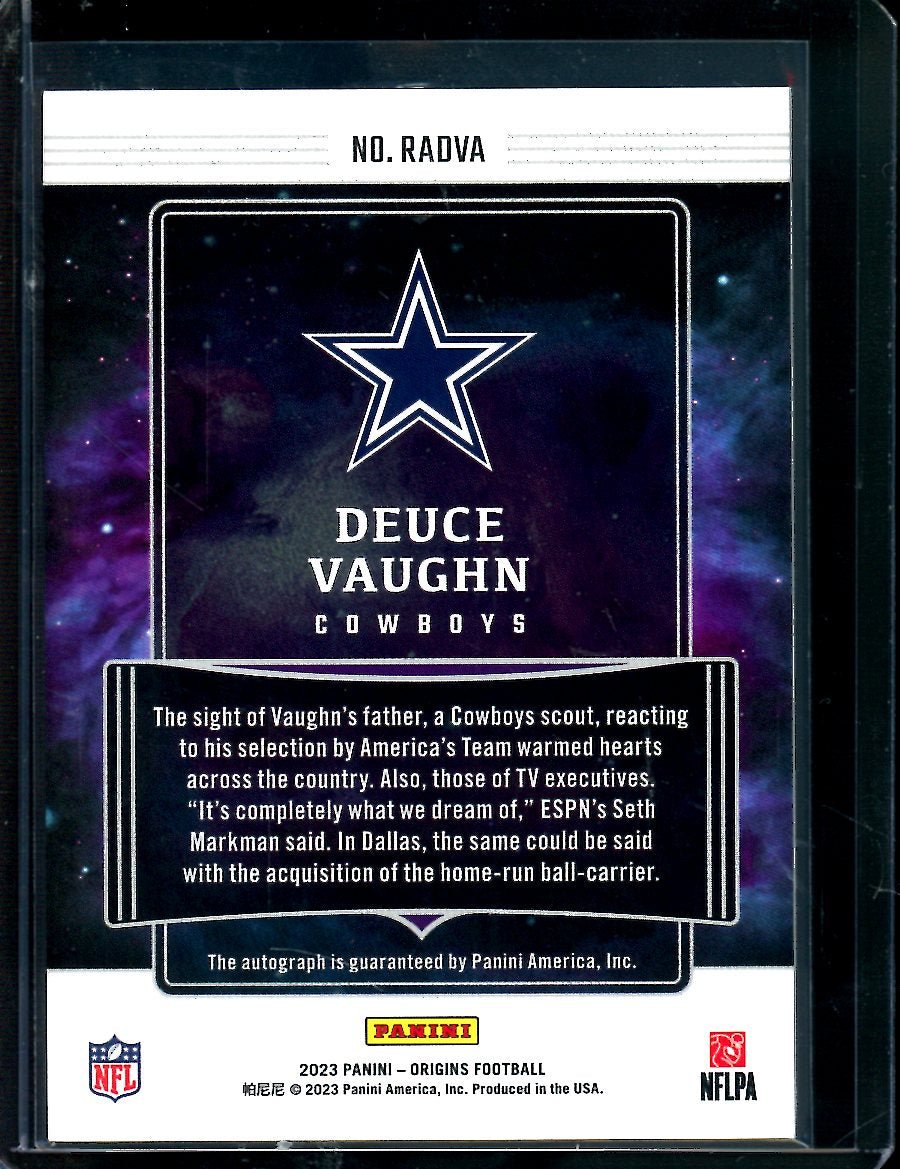 2023 Panini Origins Deuce Vaughn Rookie Autograph /99 Cowboys - Trading Card Market