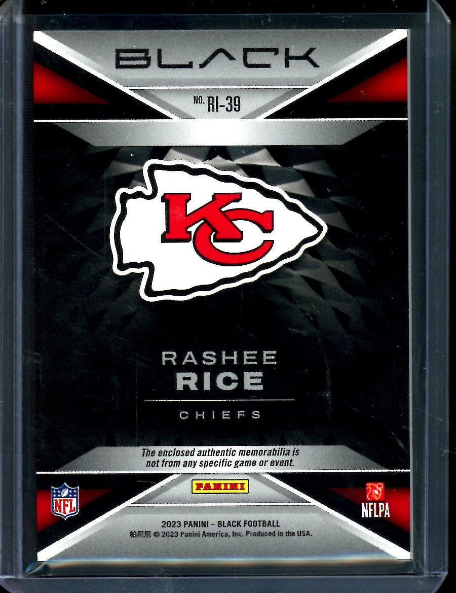 2023 Panini Black Rashee Rice Rookie Influx Patch /50 Chiefs - Trading Card Market